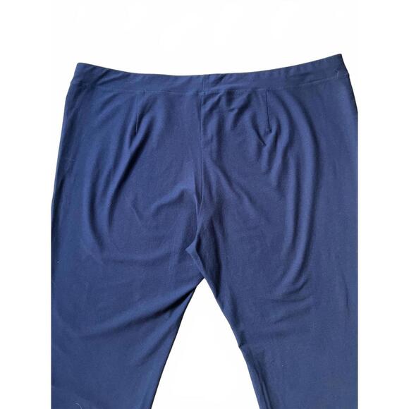 Eileen Fisher Stretch Jersey Slim Ankle Pants Woman 3X Navy Blue Pull-On Knit - Picture 6 of 8